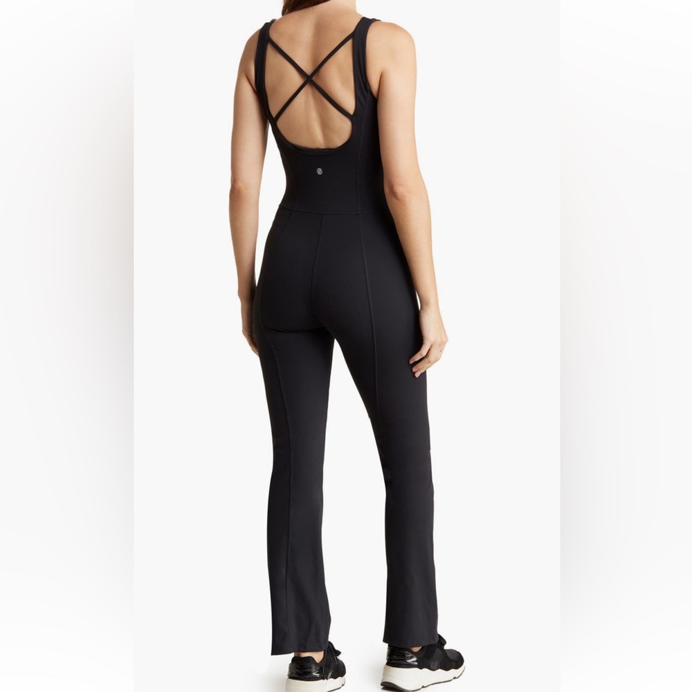 Zella Black Women's Workout Jumpsuit Size Medium Open Back